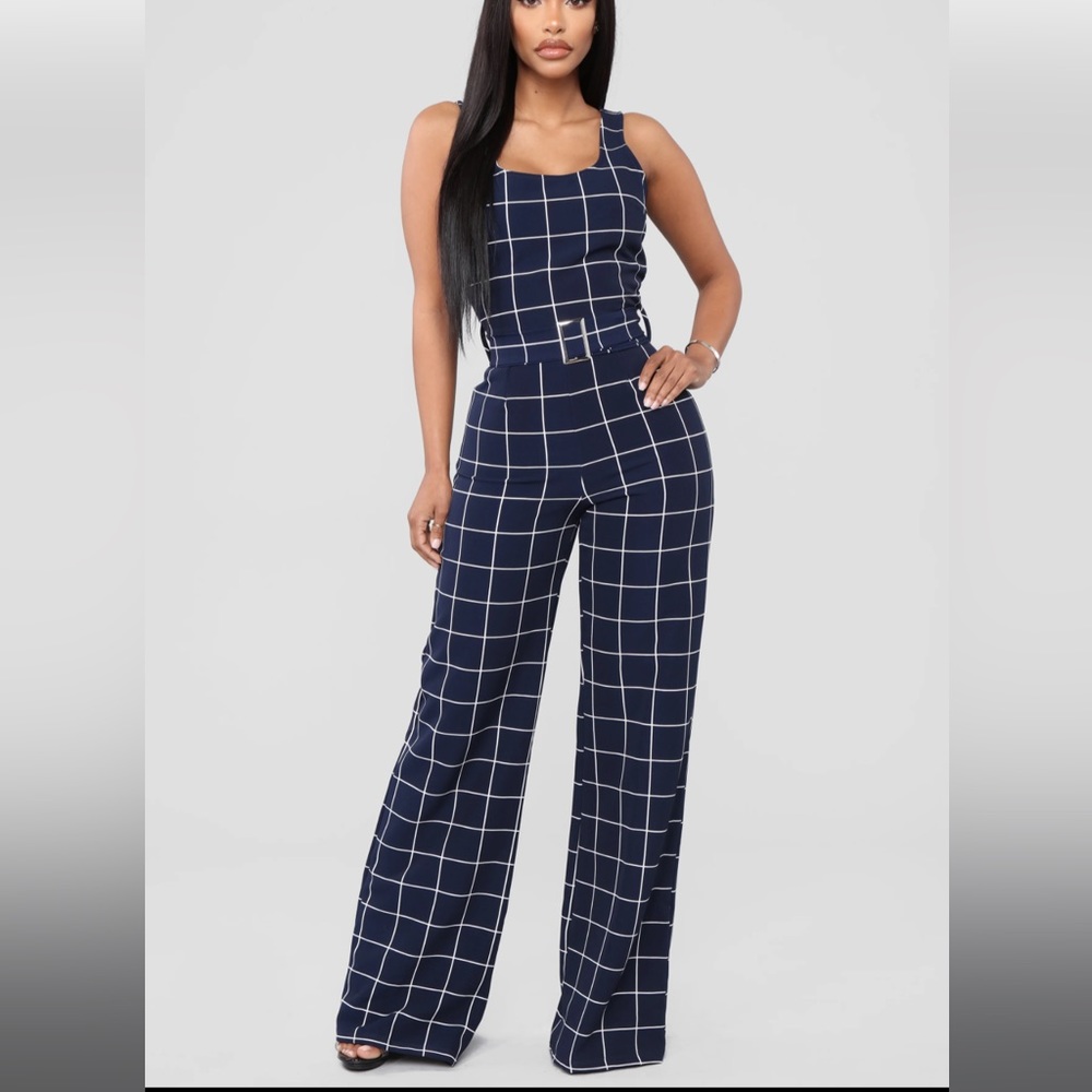 Plaid fashion nova jumpsuit